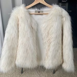 Allure White Faux Fur Coat/ Jacket